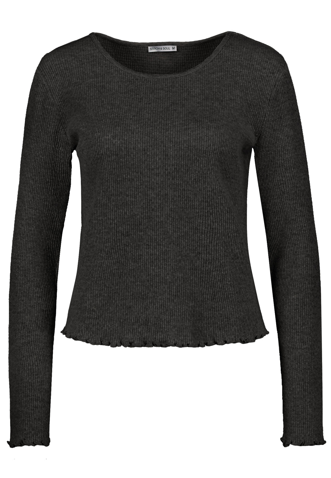 DOB Langarm Shirt Damen Rundhals