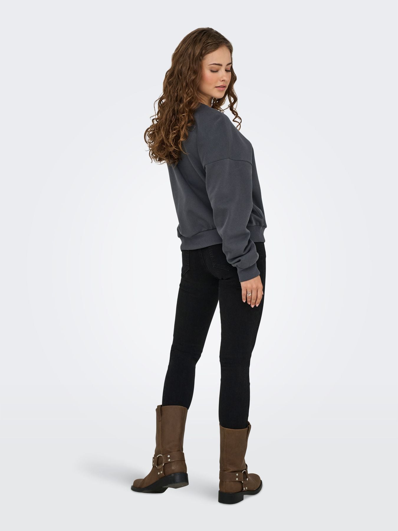 Damen ONLTAMMIE L/S LEO PRINT O-NECK SWT