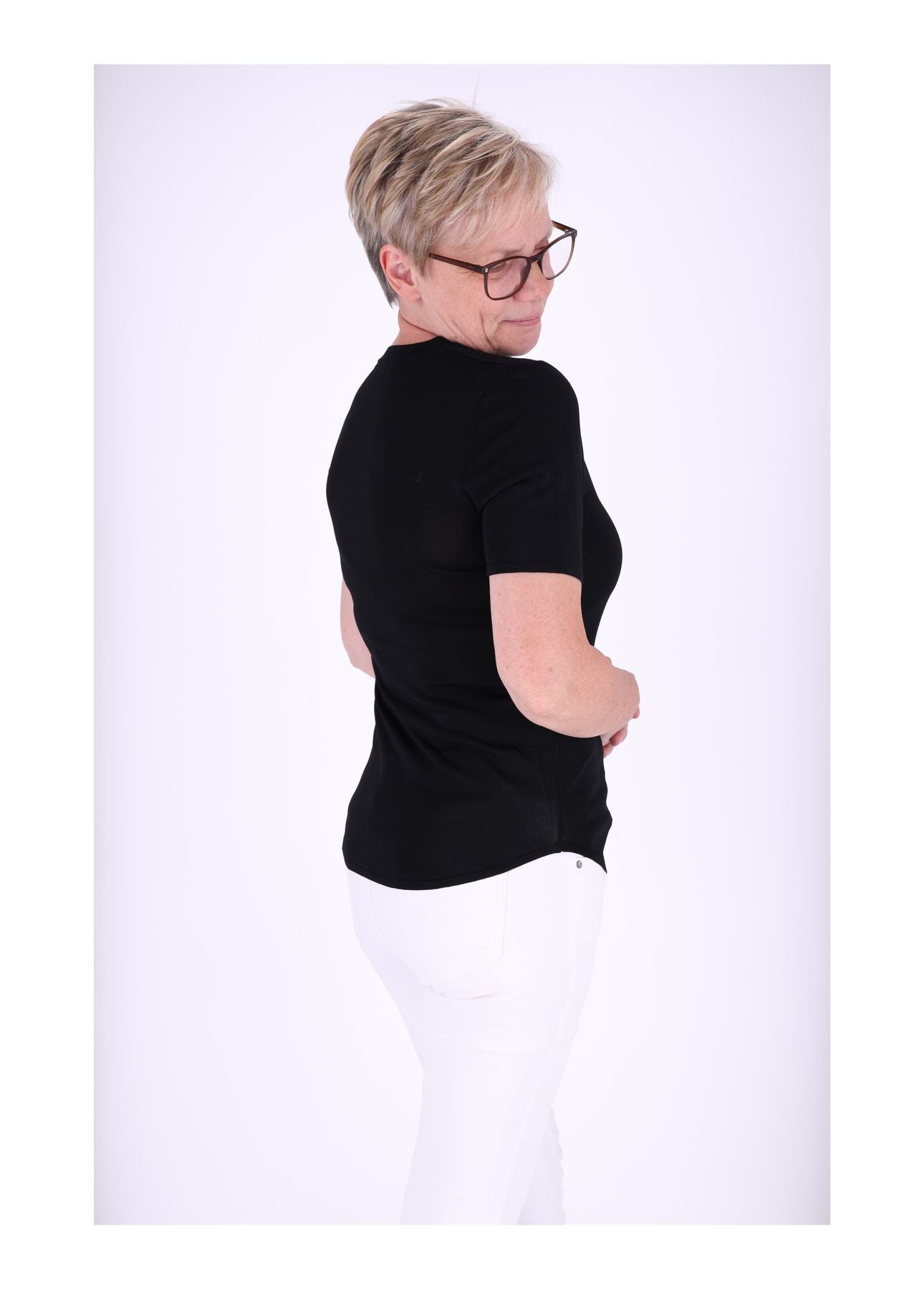 T-Shirt Damen Feinstrick