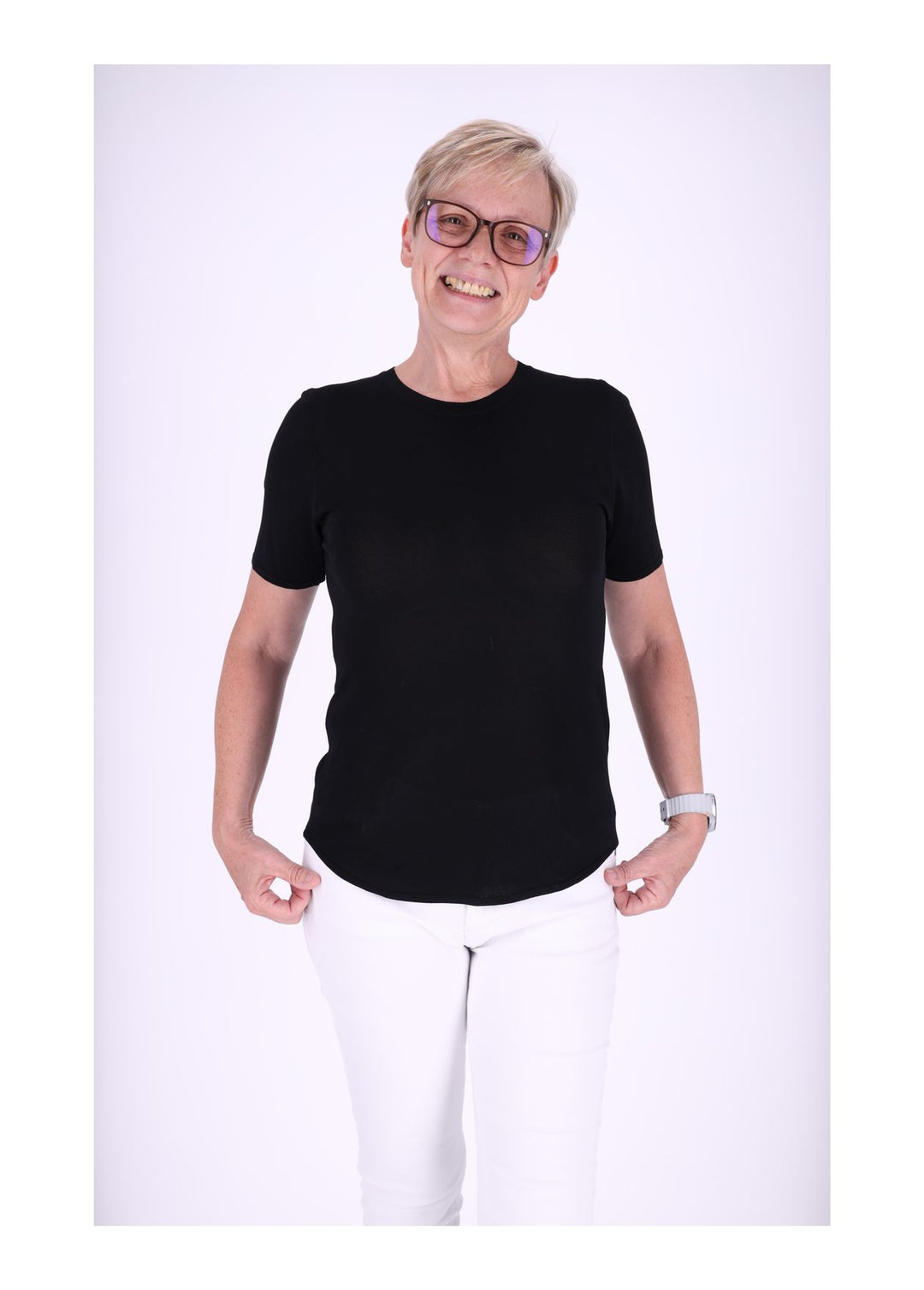 Splash of Color Damen T-Shirt Feinstrick