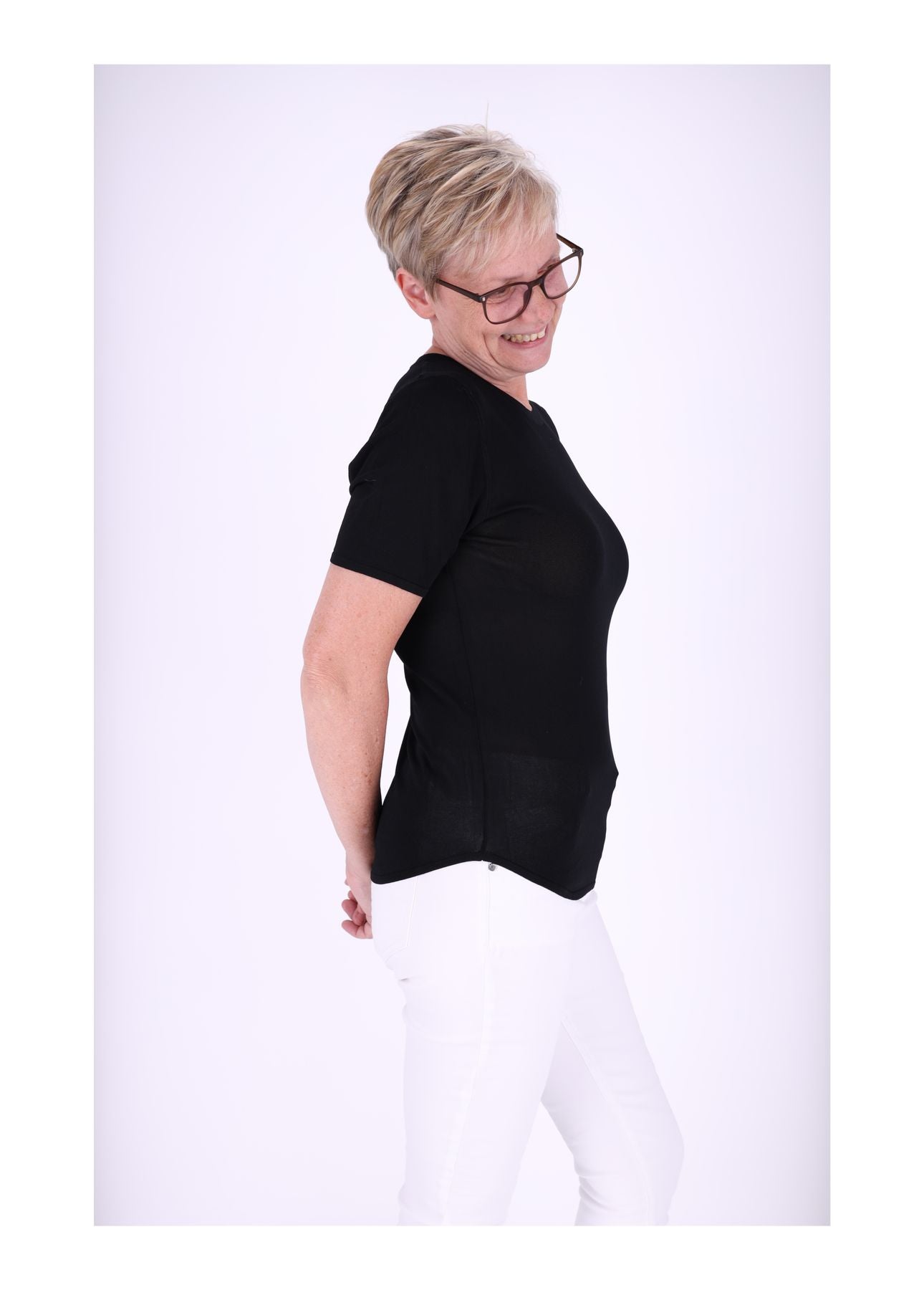 T-Shirt Damen Feinstrick