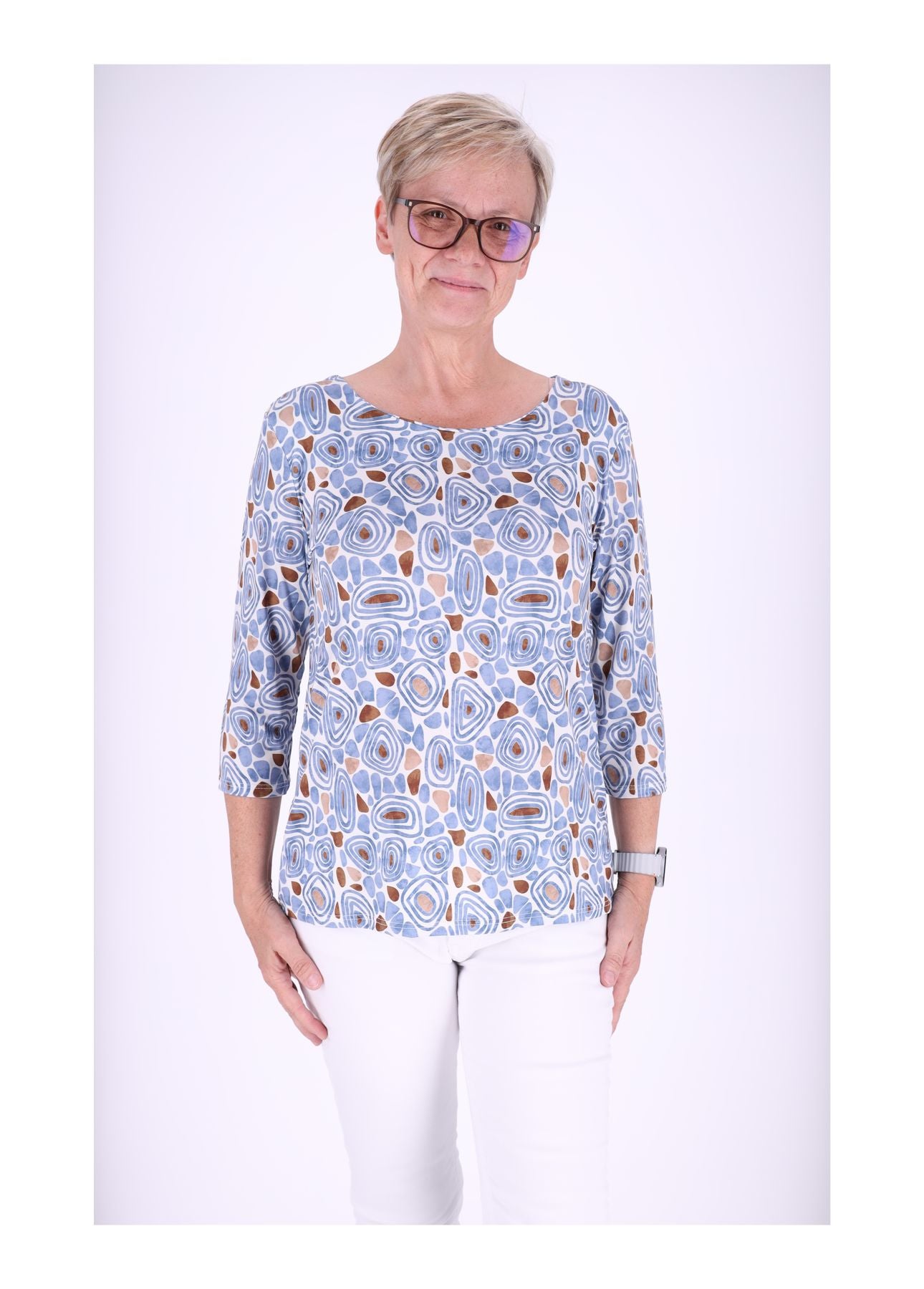 Damen Shirt 3/4 Arm AOP