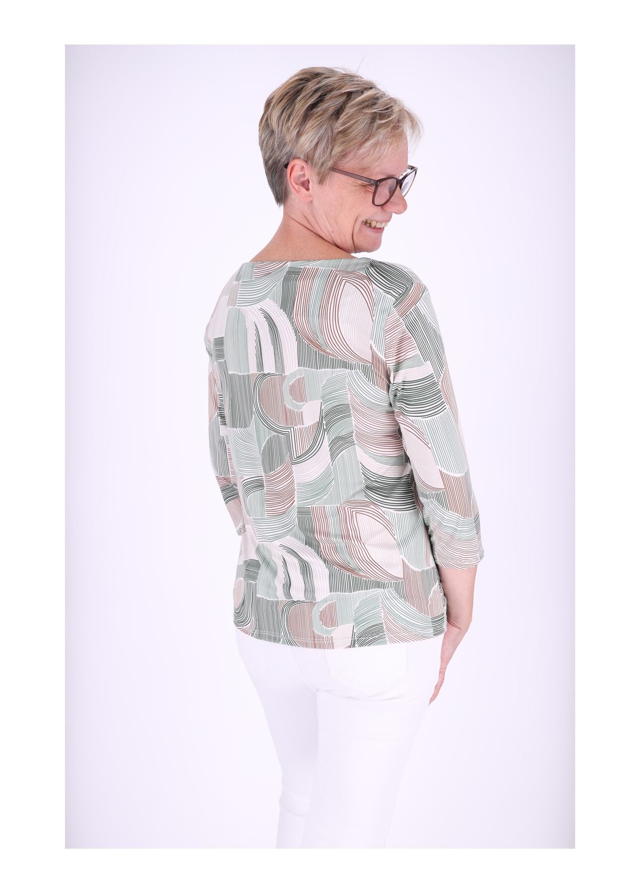 Damen Shirt 3/4 Arm AOP