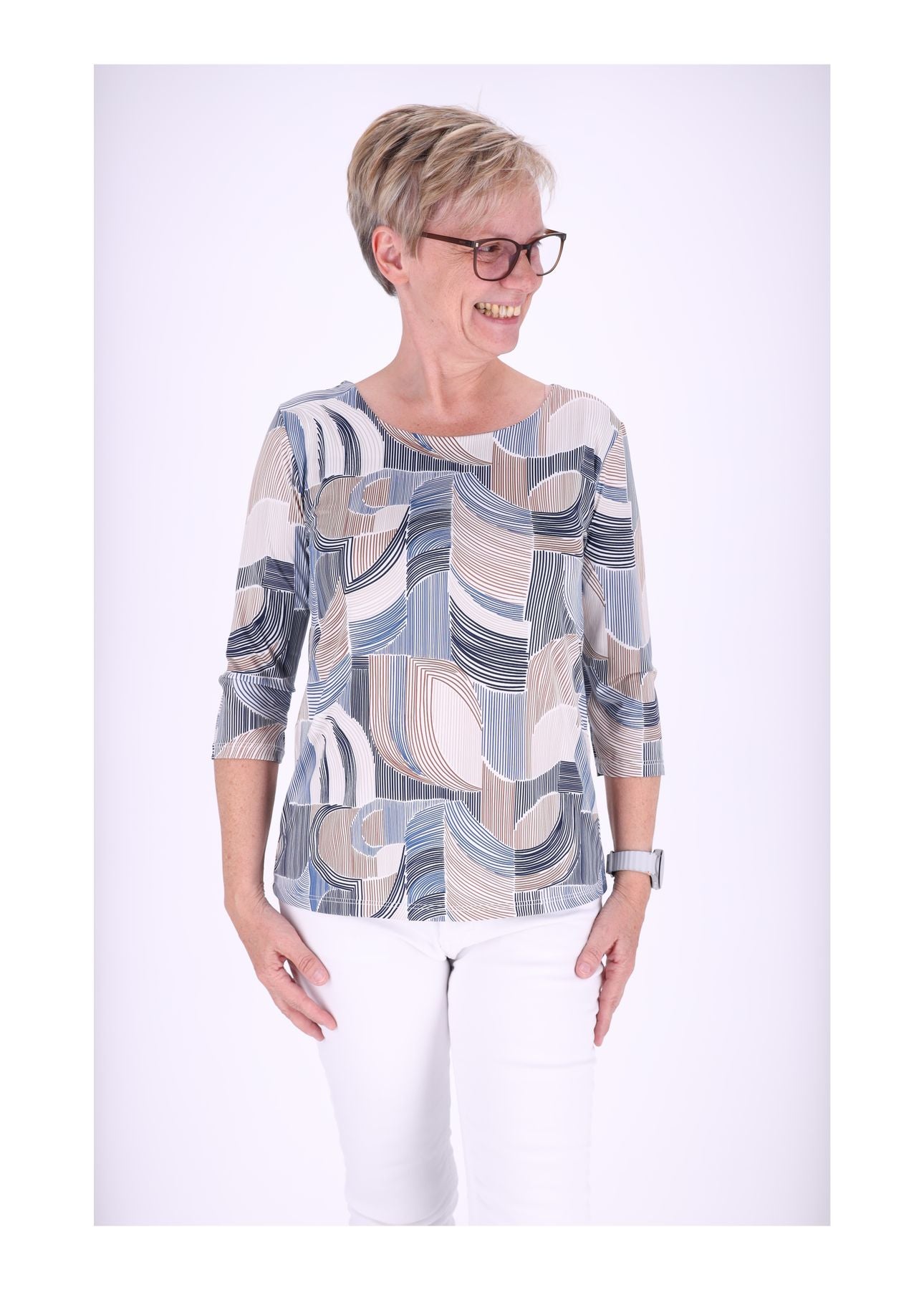 Damen Shirt 3/4 Arm AOP