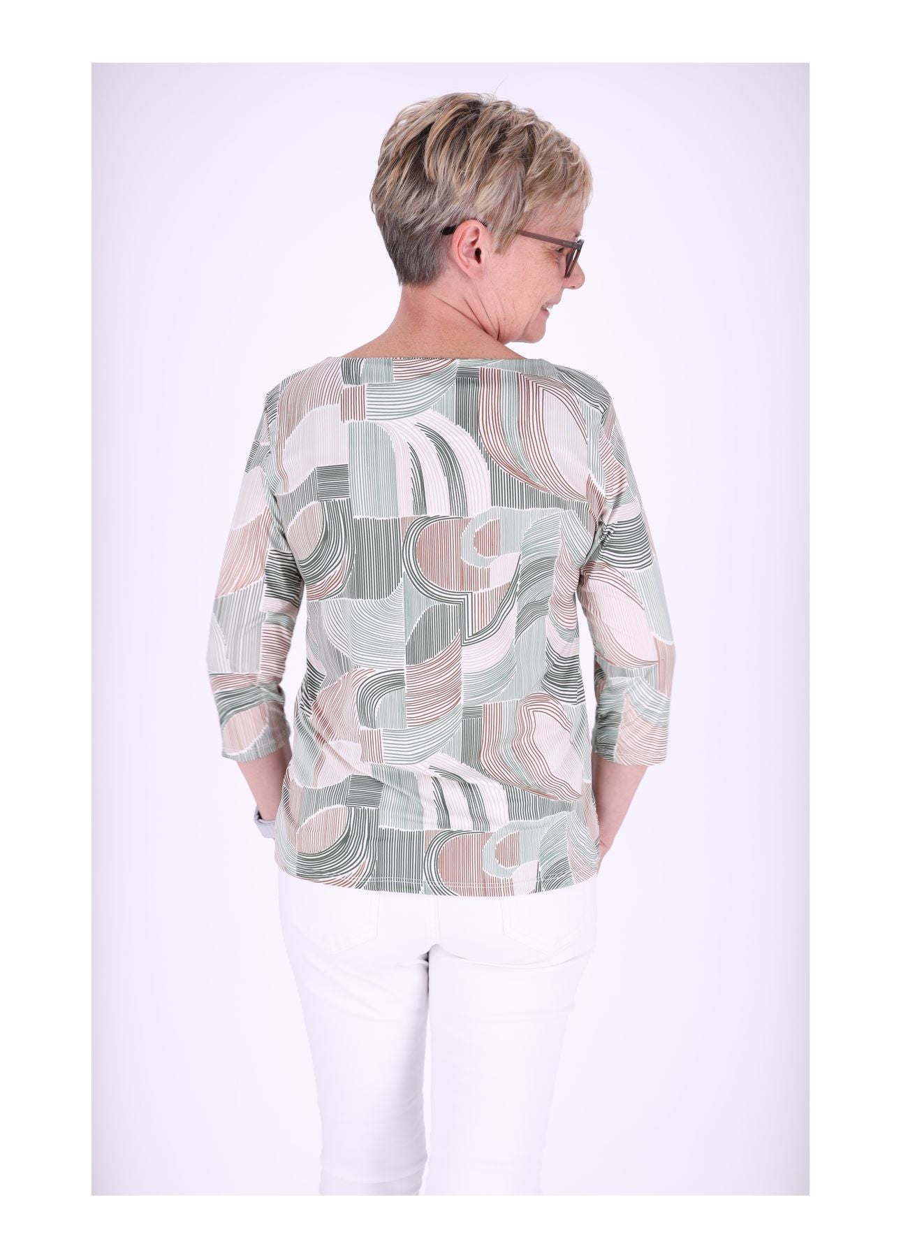 Damen Shirt 3/4 Arm AOP