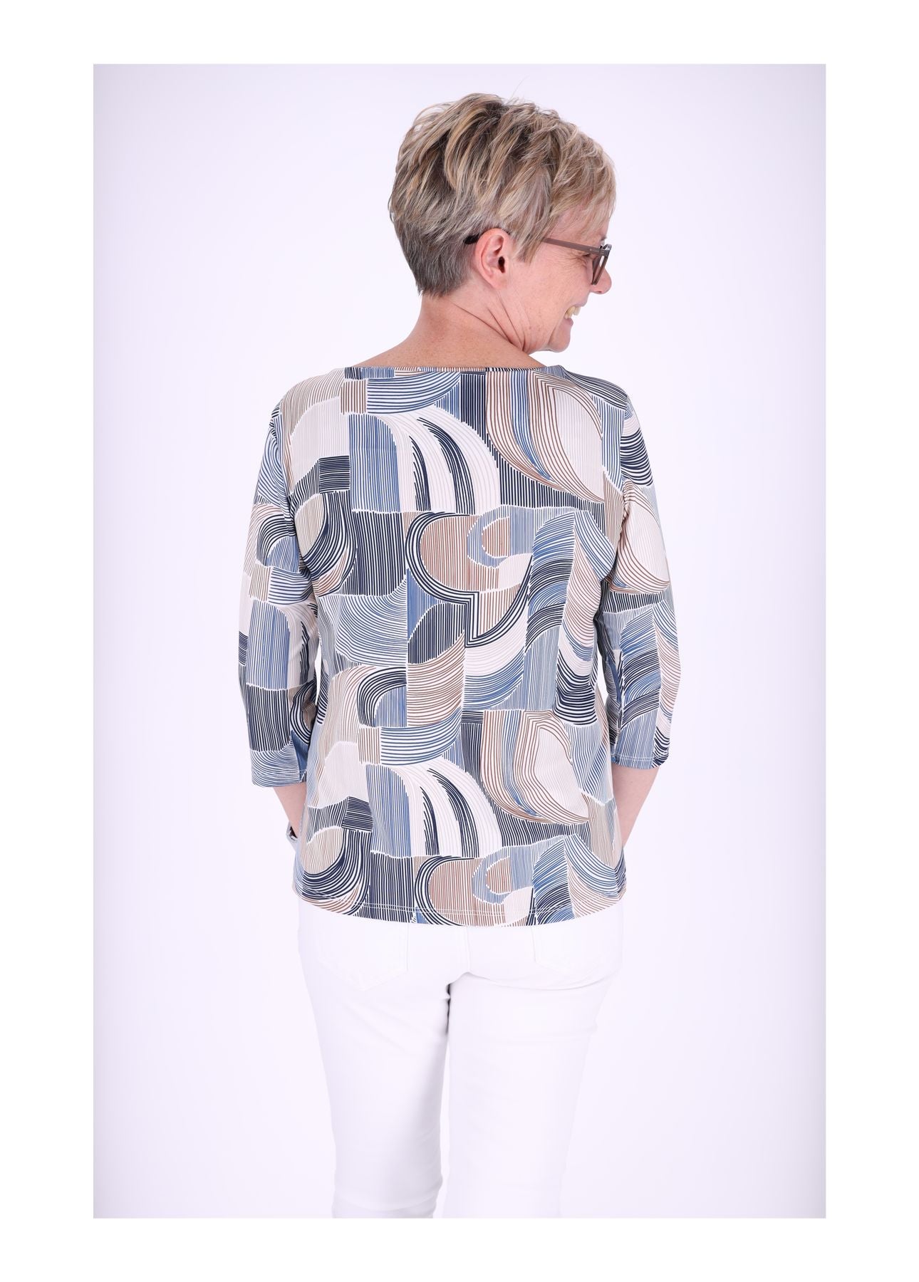 Damen Shirt 3/4 Arm AOP