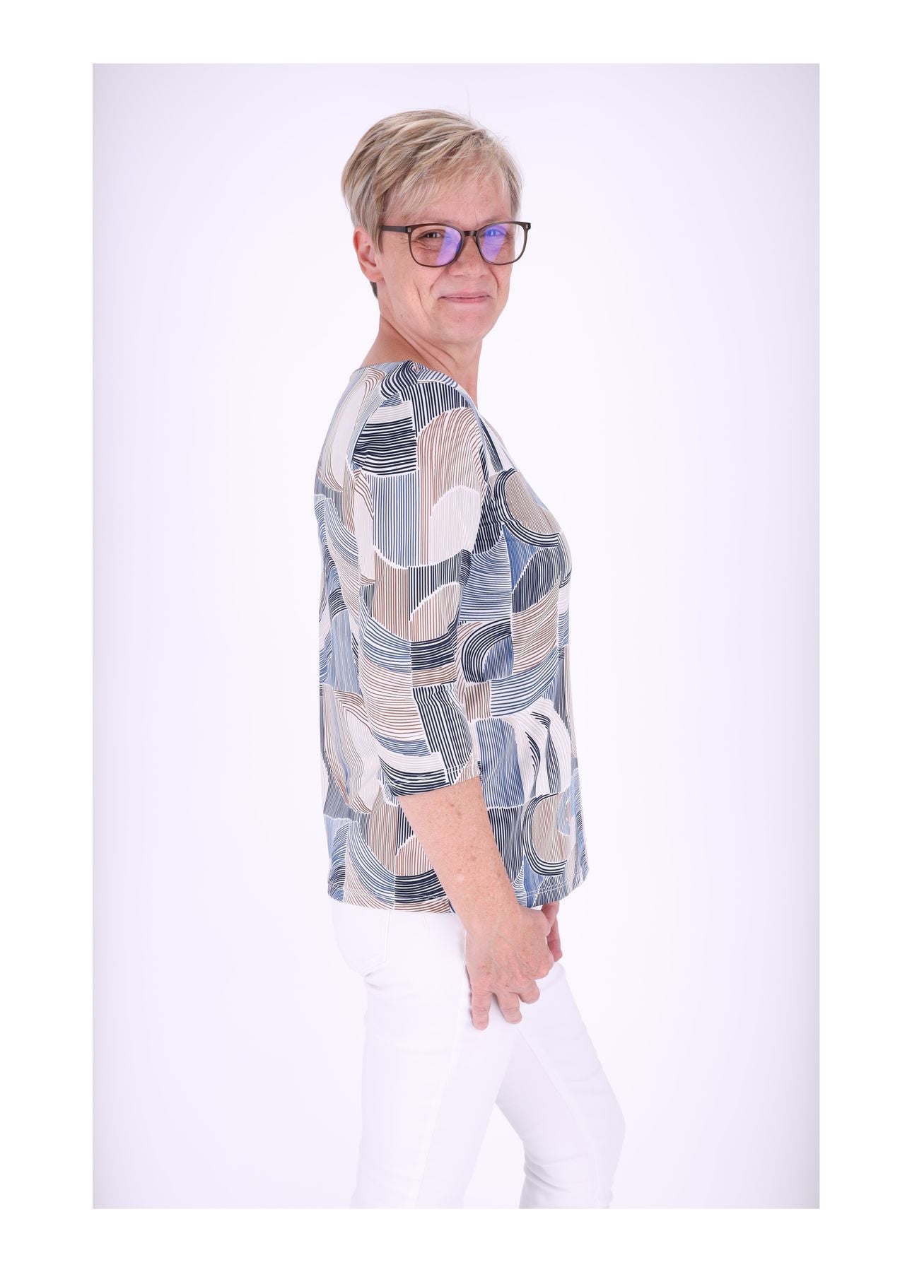Damen Shirt 3/4 Arm AOP