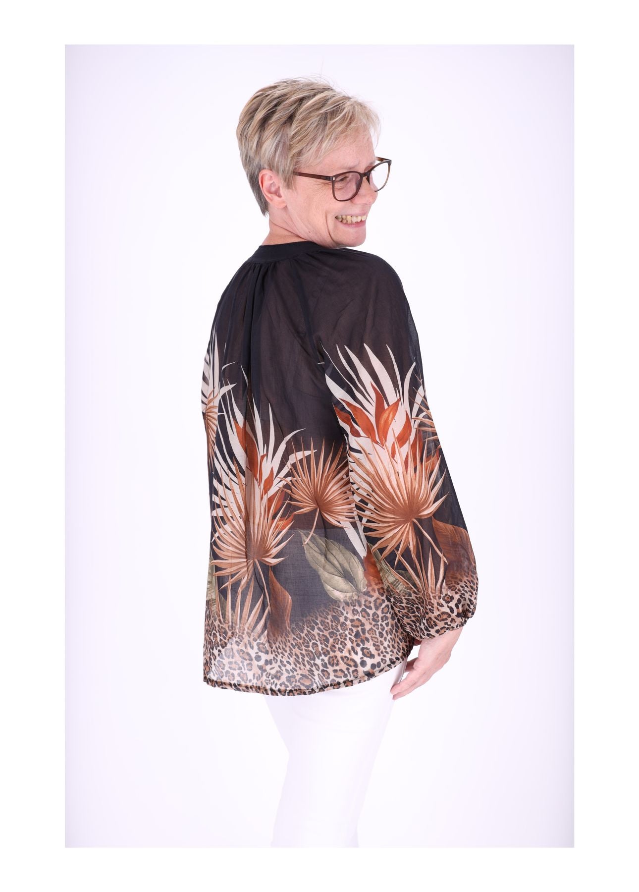 Blusenshirt AOP Dschungel