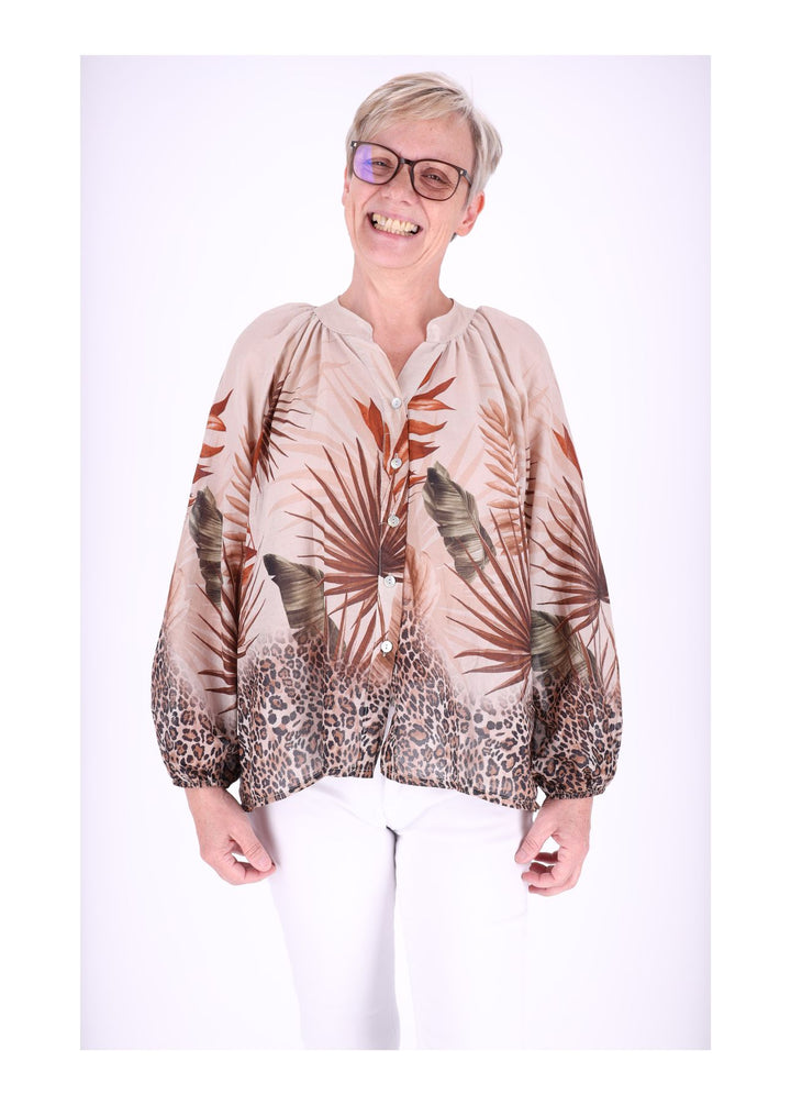 Splash of Color Blusenshirt Dschungel