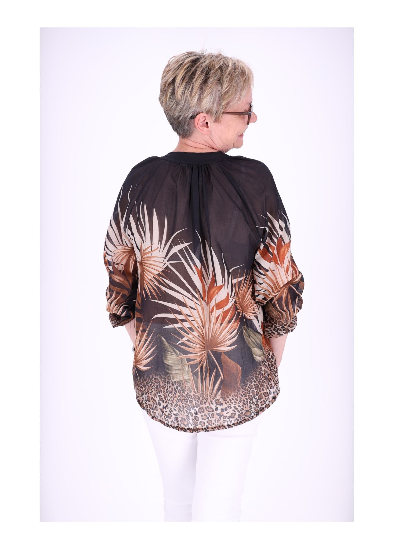 Blusenshirt AOP Dschungel