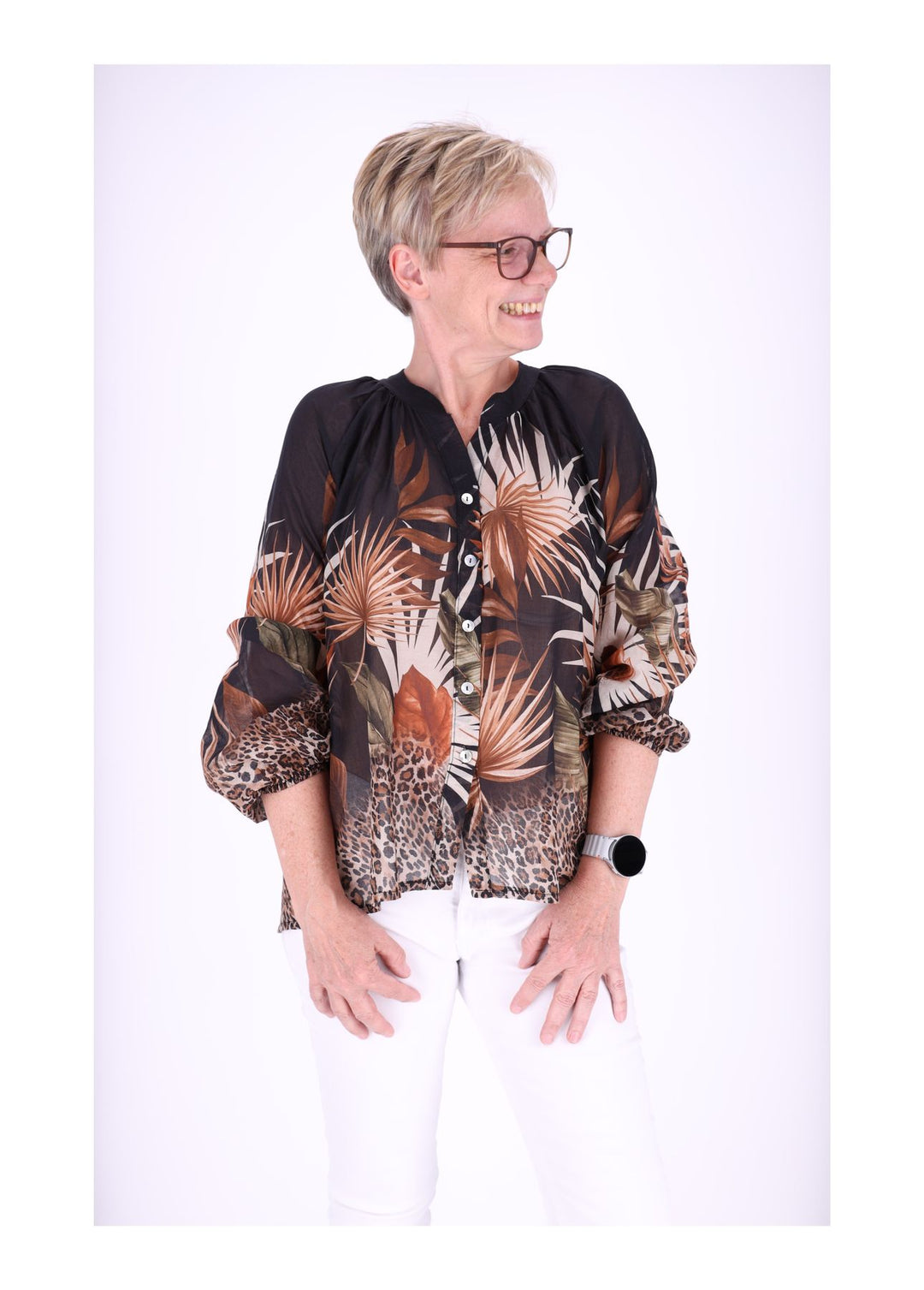 Splash of Color Blusenshirt Dschungel