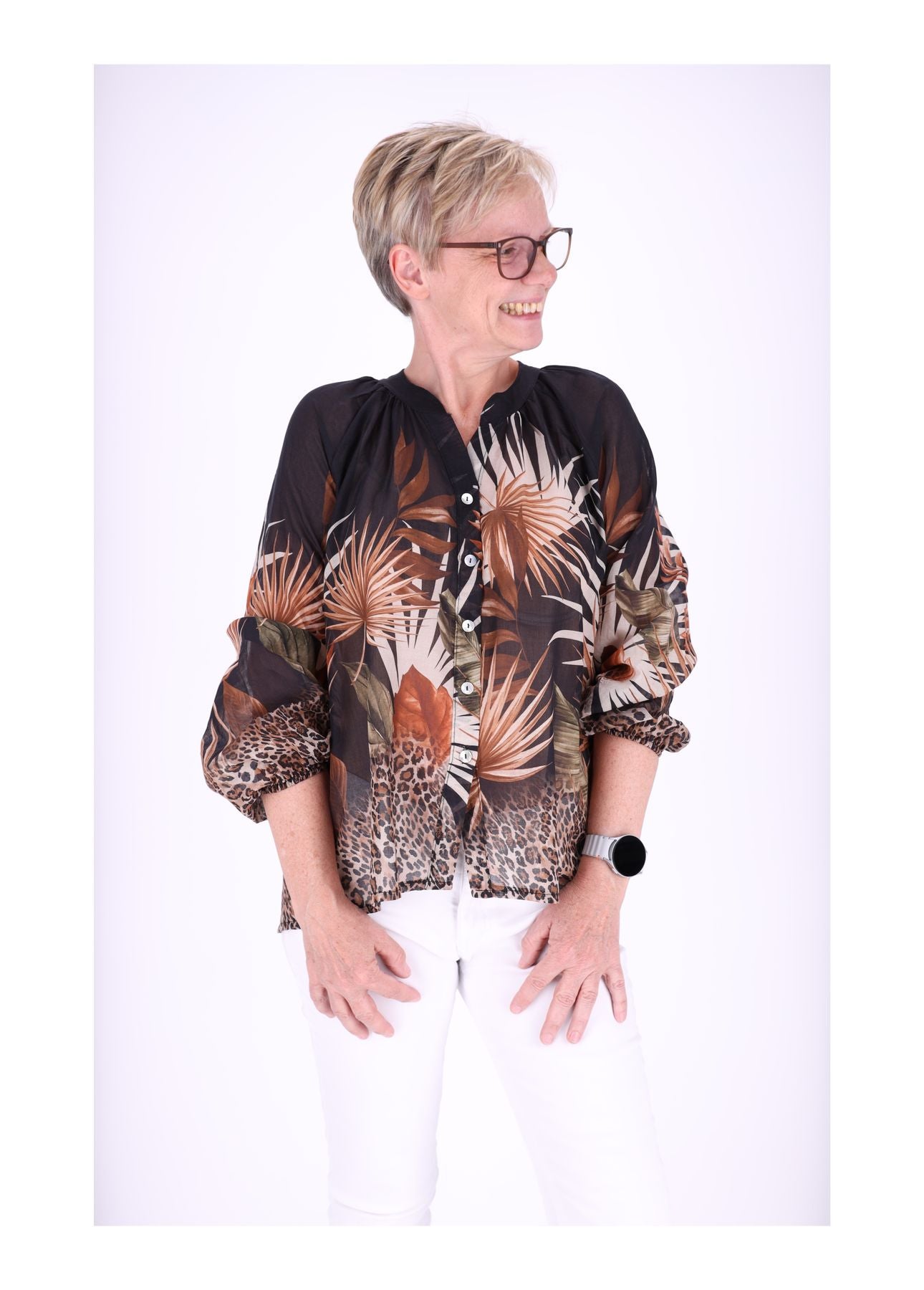Blusenshirt AOP Dschungel