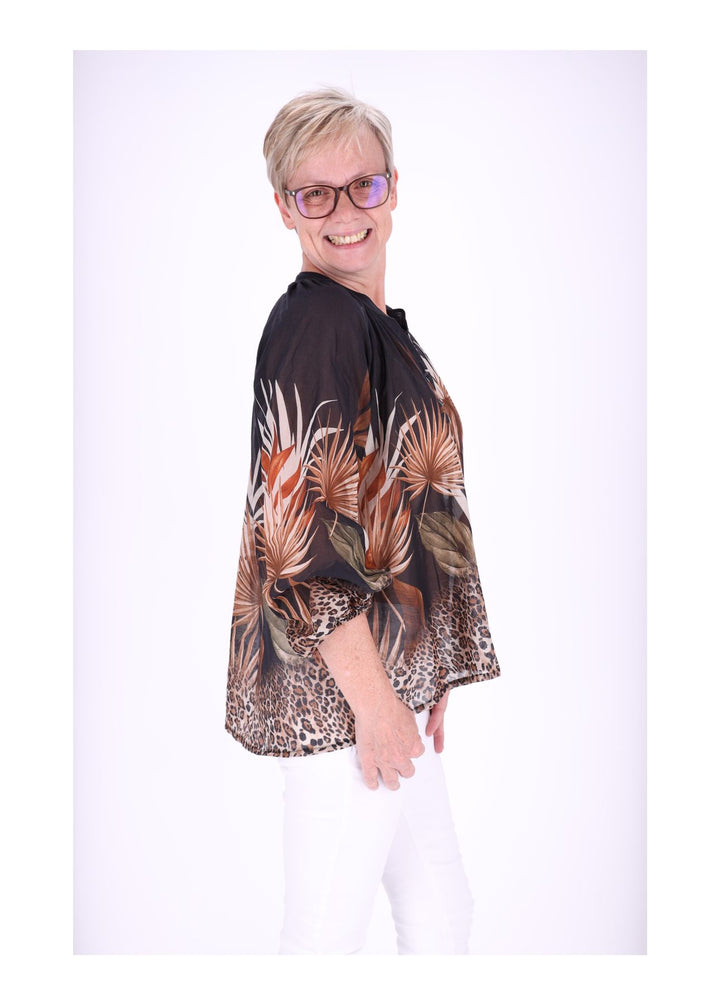 Splash of Color Blusenshirt Dschungel