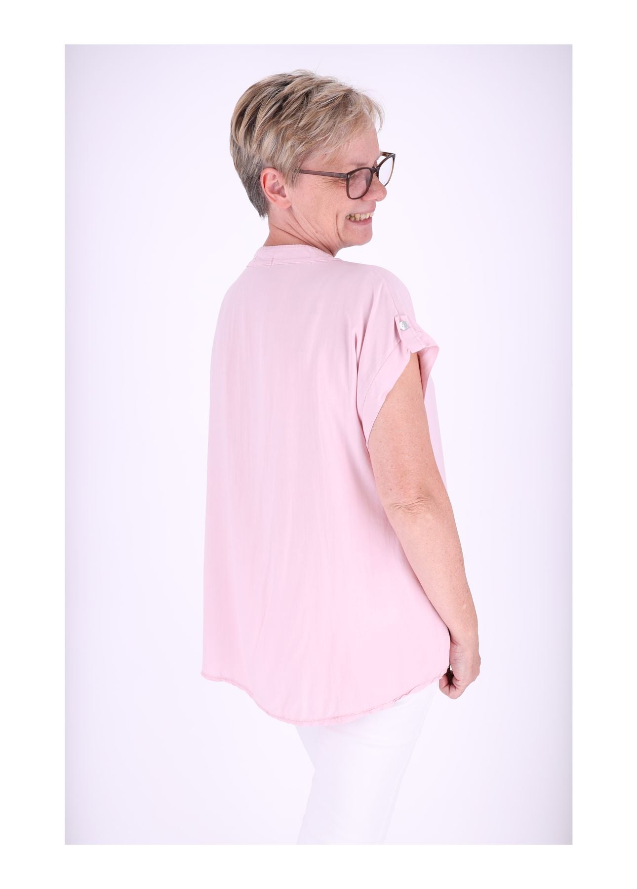 T-Shirt Damen Angeschittene Arme