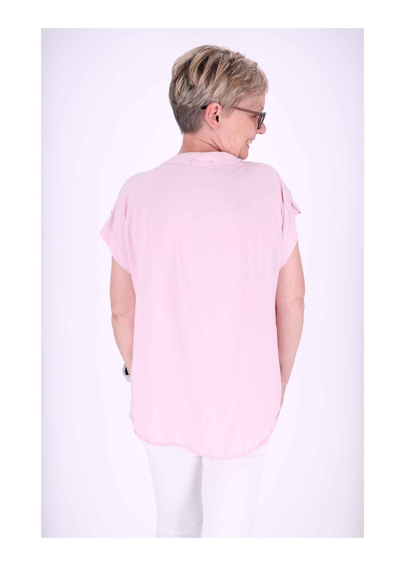T-Shirt Damen Angeschittene Arme