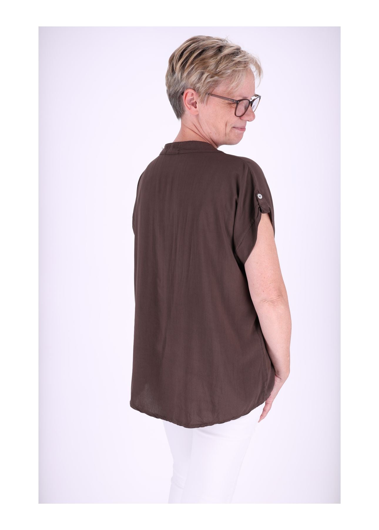 T-Shirt Damen Angeschittene Arme