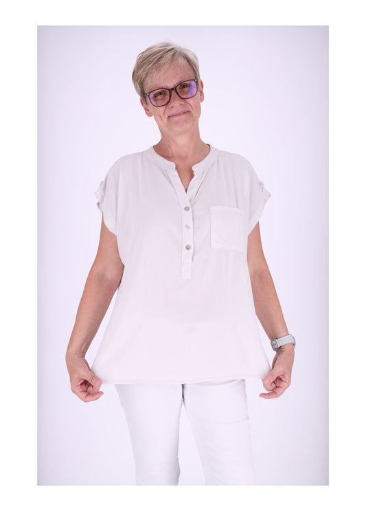 T-Shirt Damen Angeschittene Arme