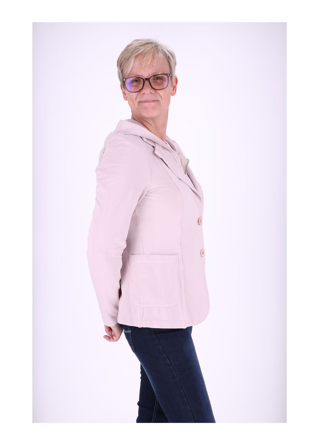 Sweat-Blazer Damen Kapuze