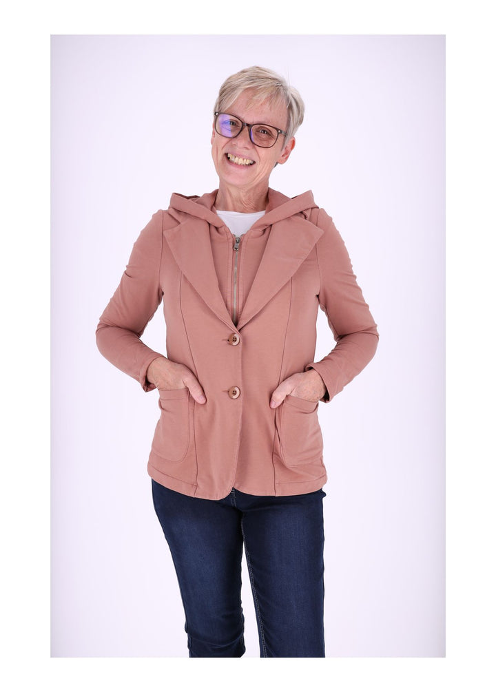 Sweat-Blazer Damen Kapuze