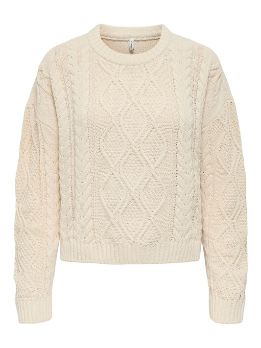 ONLELLY LIFE LS CABLE O-NECK CC KNT