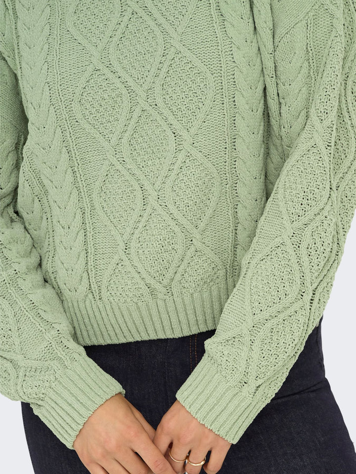 ONLELLY LIFE LS CABLE O-NECK CC KNT