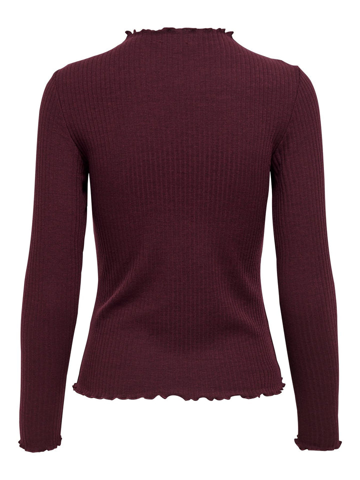 ONLEMMA L/S HIGH NECK TOP NOOS JRS Madder Brown