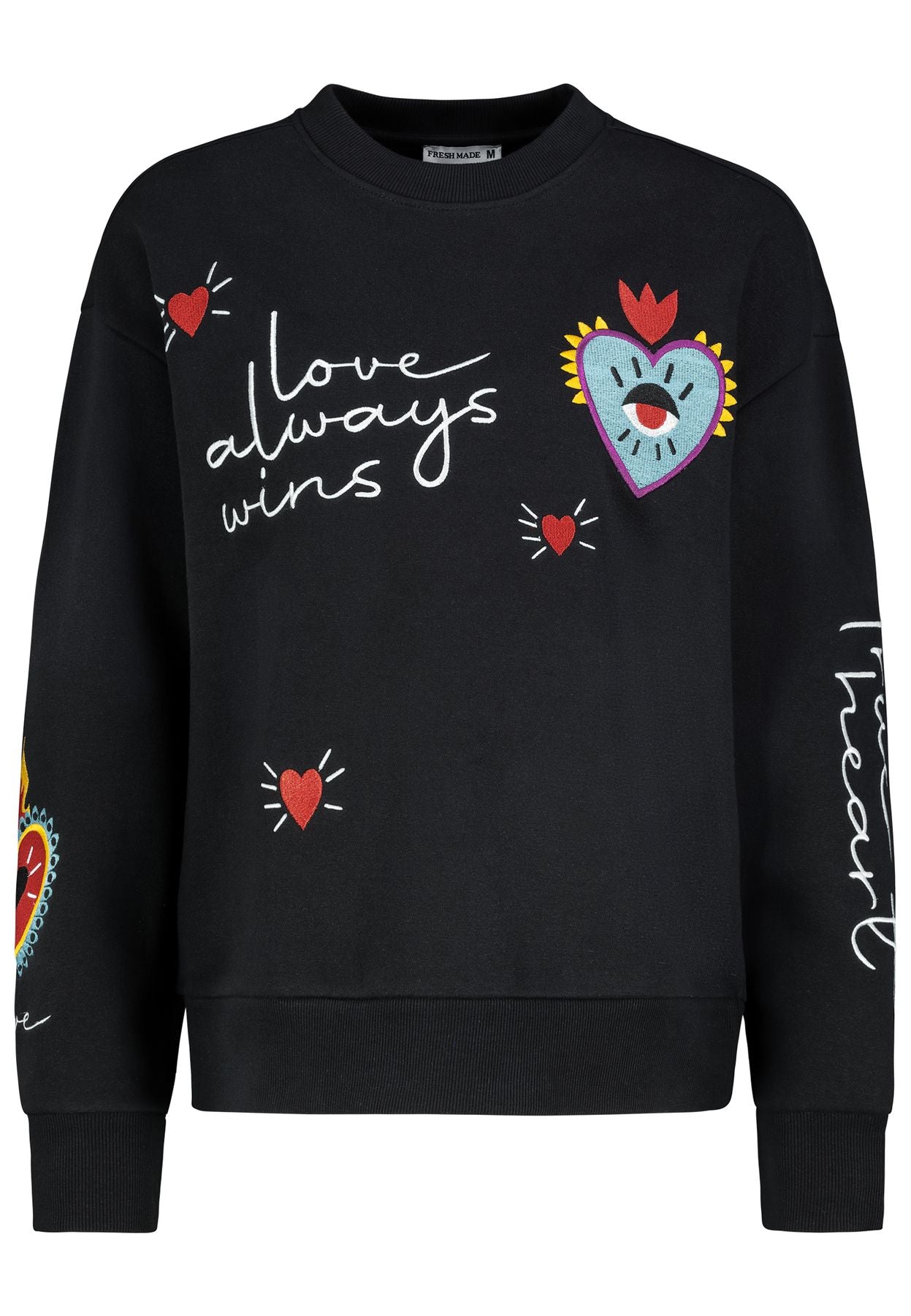 DOB Sweat, langarm, Rundhals mit Ri