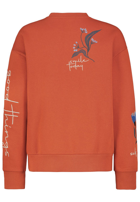 DOB Sweat, langarm, Rundhals mit Ri