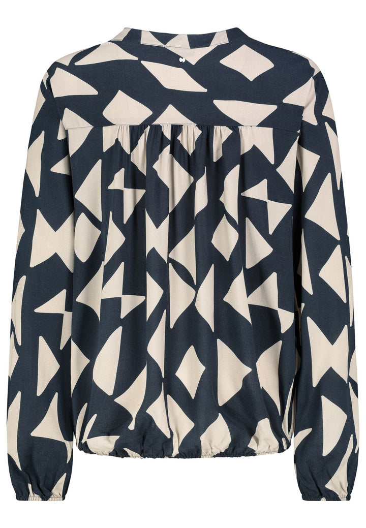 DOB Bluse, langarm, V-Ausschnitt mi