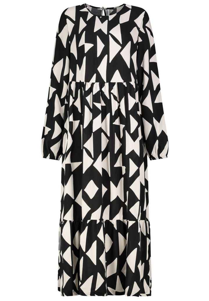 DOB Kleid, maxi mit Volant, Rundhal