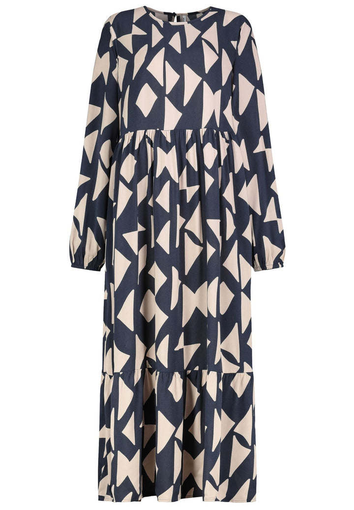 DOB Kleid, maxi mit Volant, Rundhal