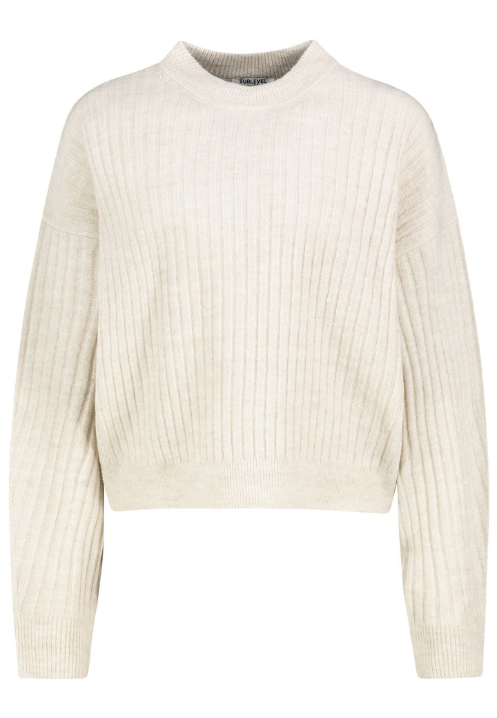 DOB Strick Pullover 4x3 Rippe, Rund