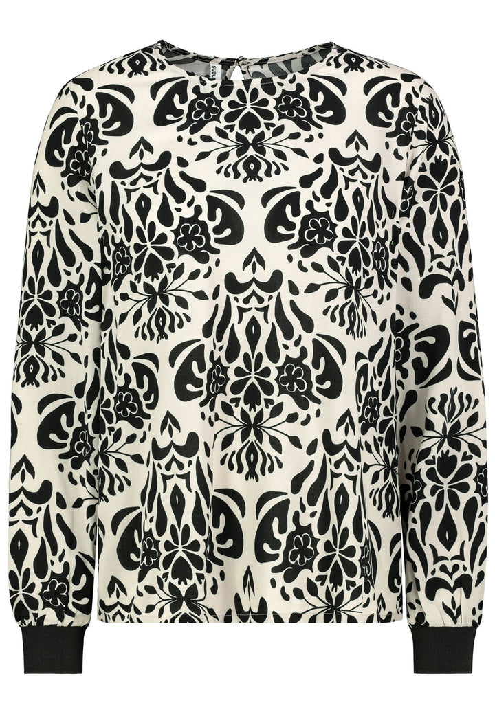 DOB Bluse, langarm, Rundhals mit