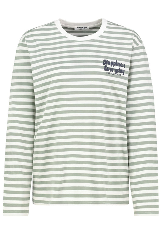 DOB langarm T-shirt, lockerer Schni