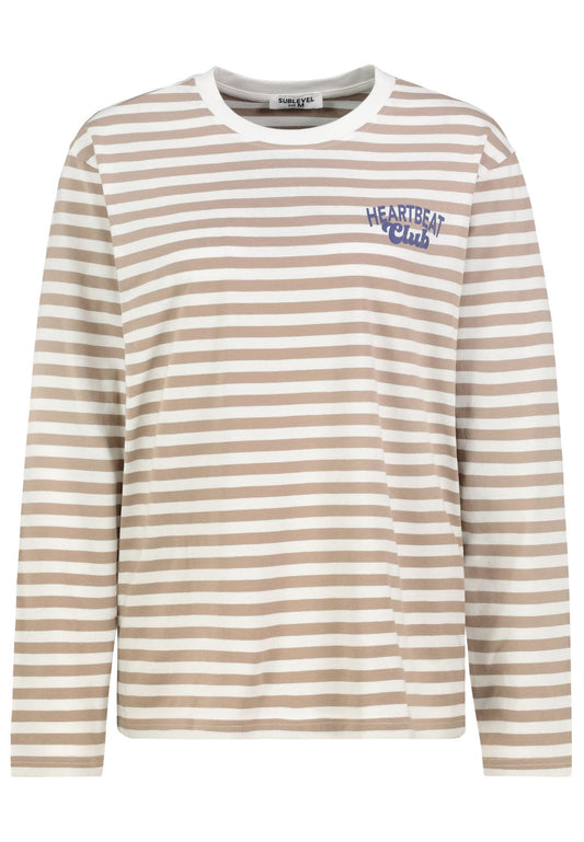 DOB langarm T-shirt, lockerer Schni