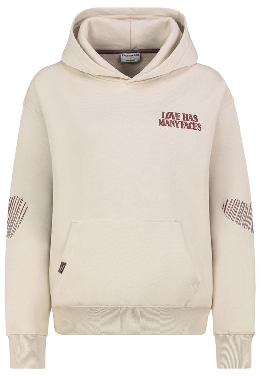 DOB Sweat, langarm, Kapuze mit Abnä