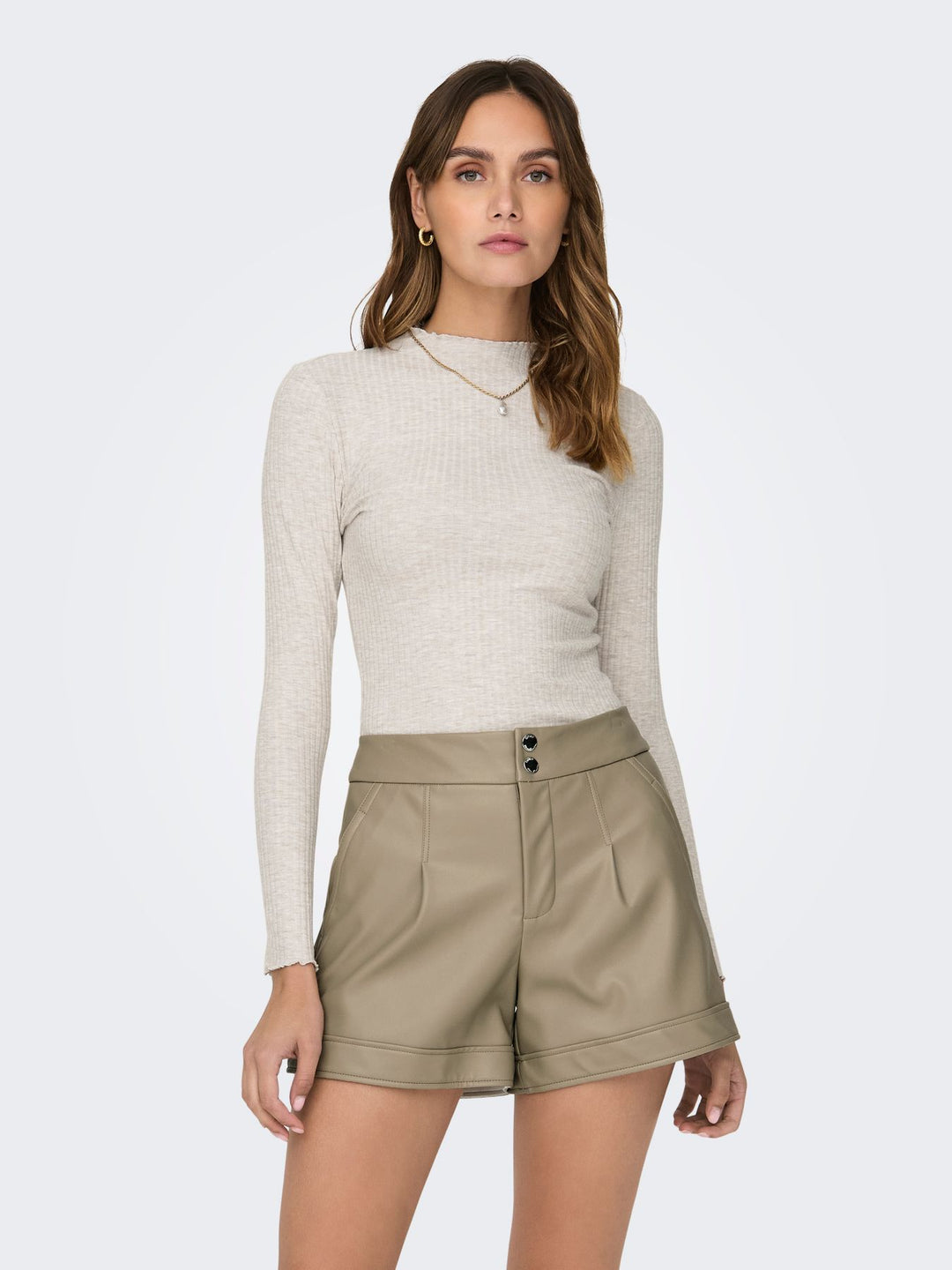 ONLEMMA L/S HIGH NECK TOP NOOS JRS pumice stone
