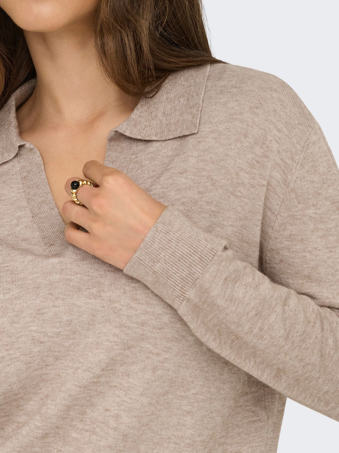 ONLIBI LIFE LS POLO PULLOVER KNT NC