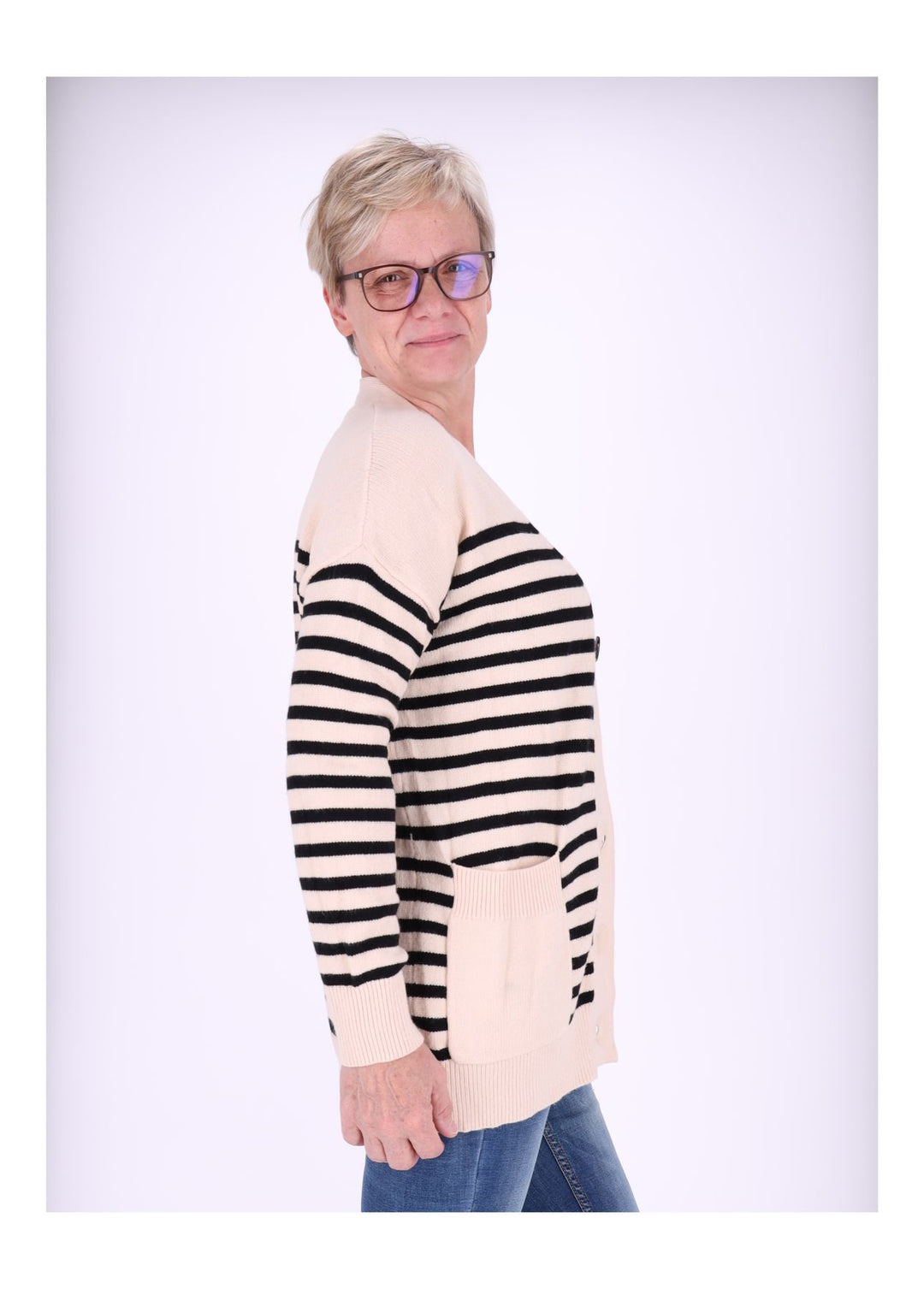 Strickjacke Ringel Damen