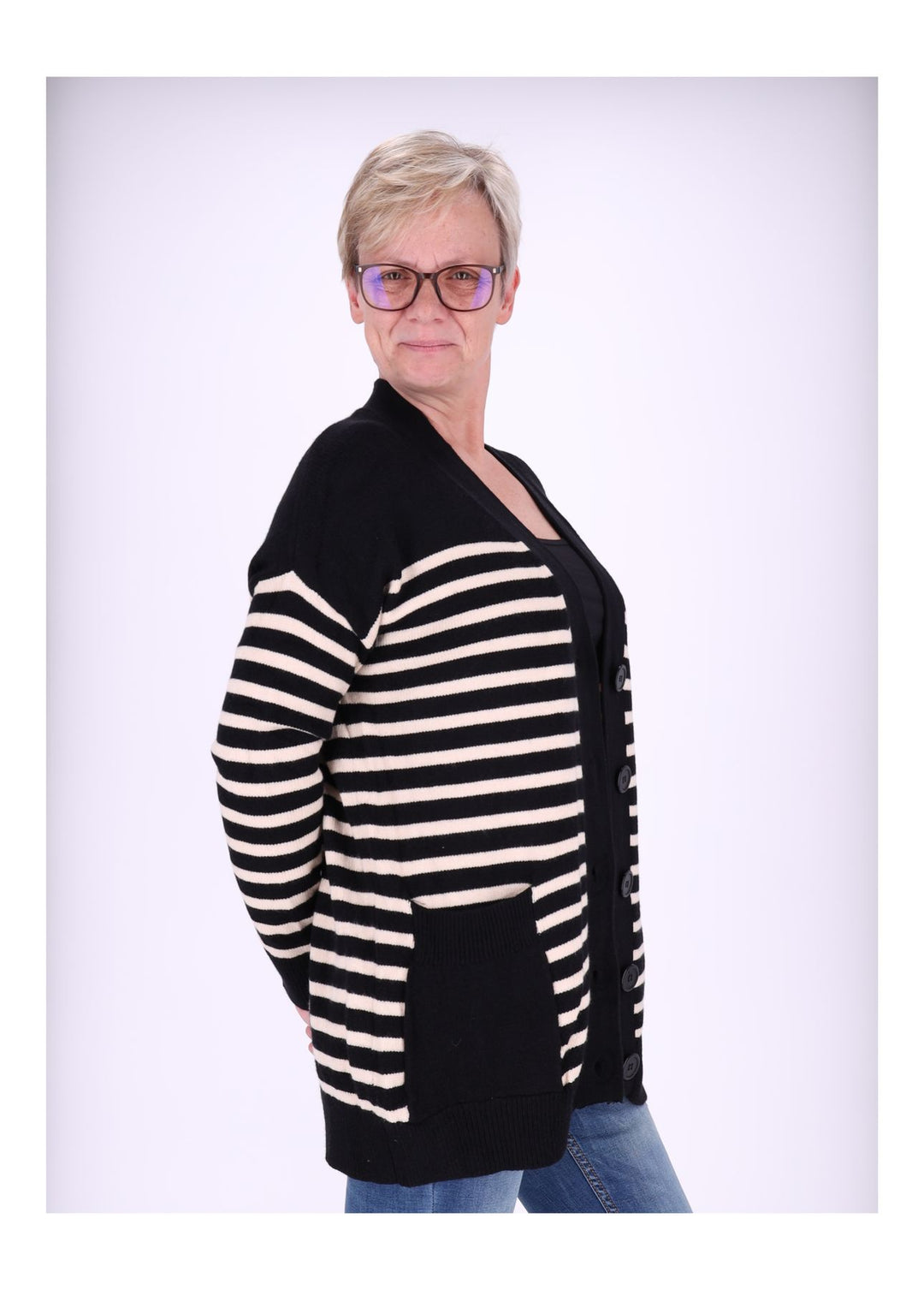 Strickjacke Ringel Damen