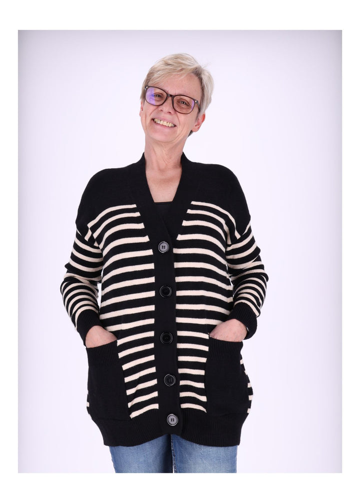 Strickjacke Ringel Damen