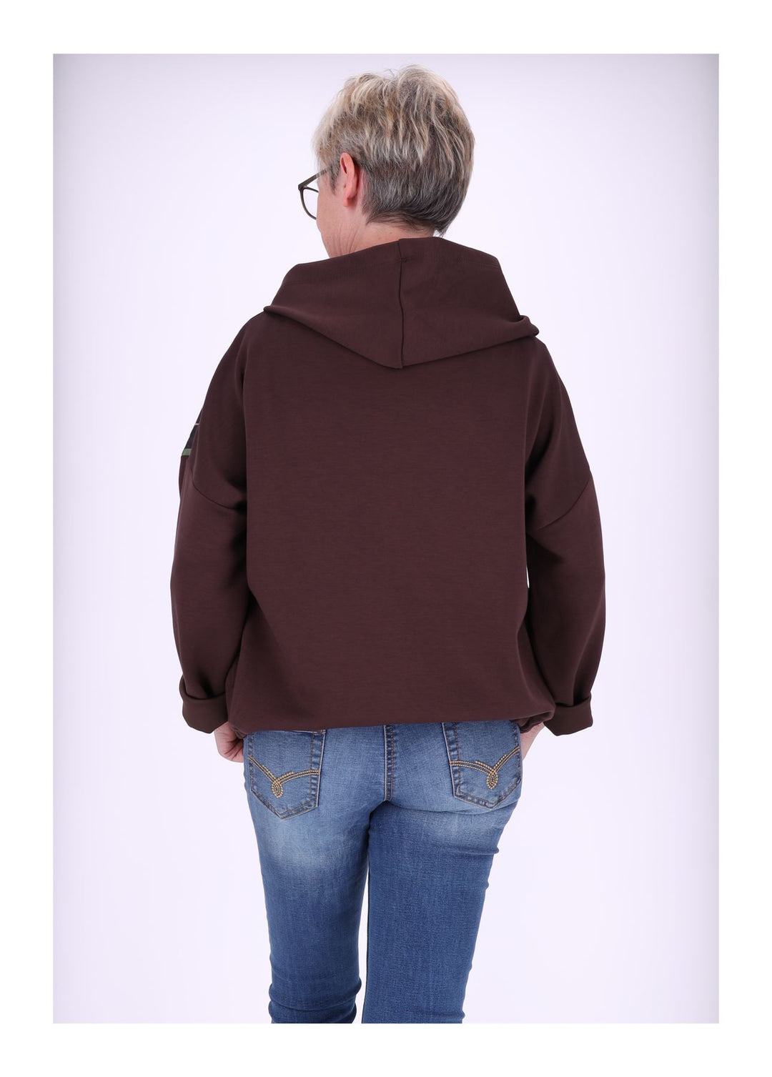 Sweatjacke gesteppt Print