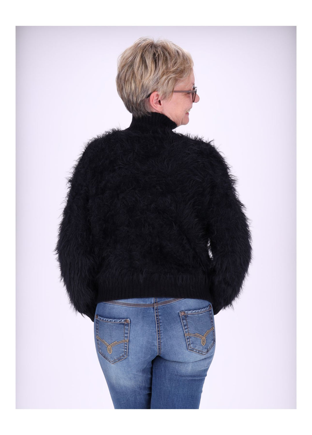 Strickjacke Damen Boa-Style