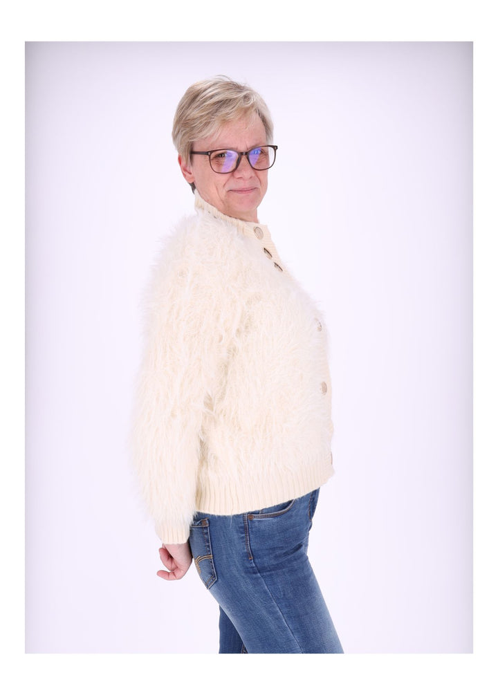 Strickjacke Damen Boa-Style