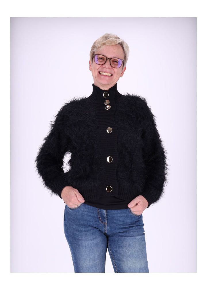 Strickjacke Damen Boa-Style