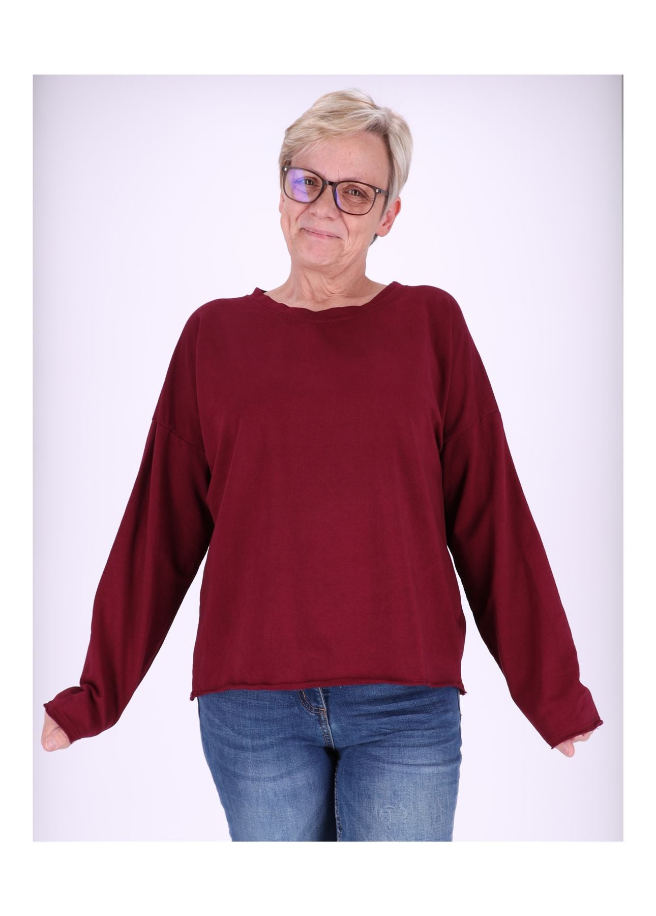 Sweatshirt Damen Raglanärmel