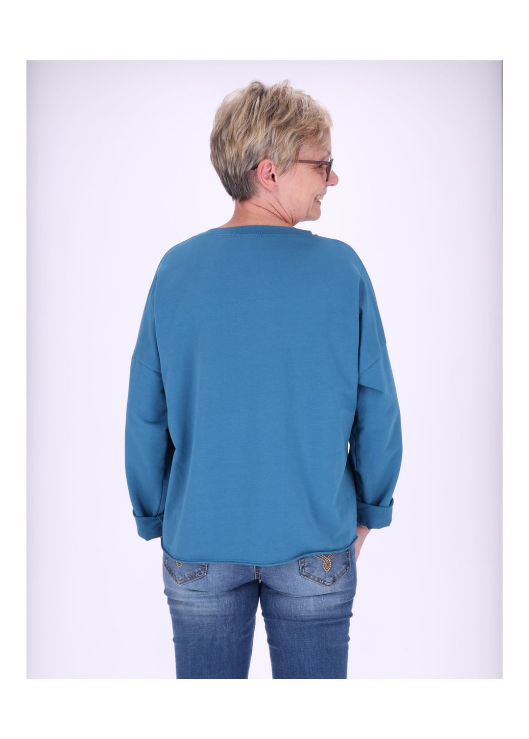 Splash of Color Sweatshirt Damen Raglanärmel