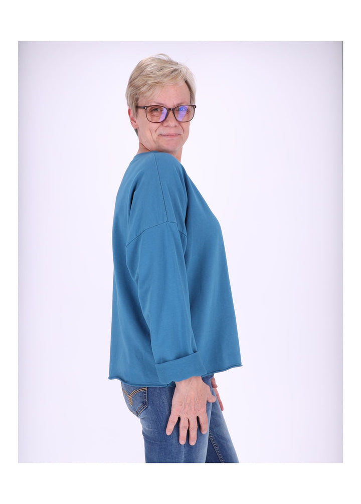 Splash of Color Sweatshirt Damen Raglanärmel