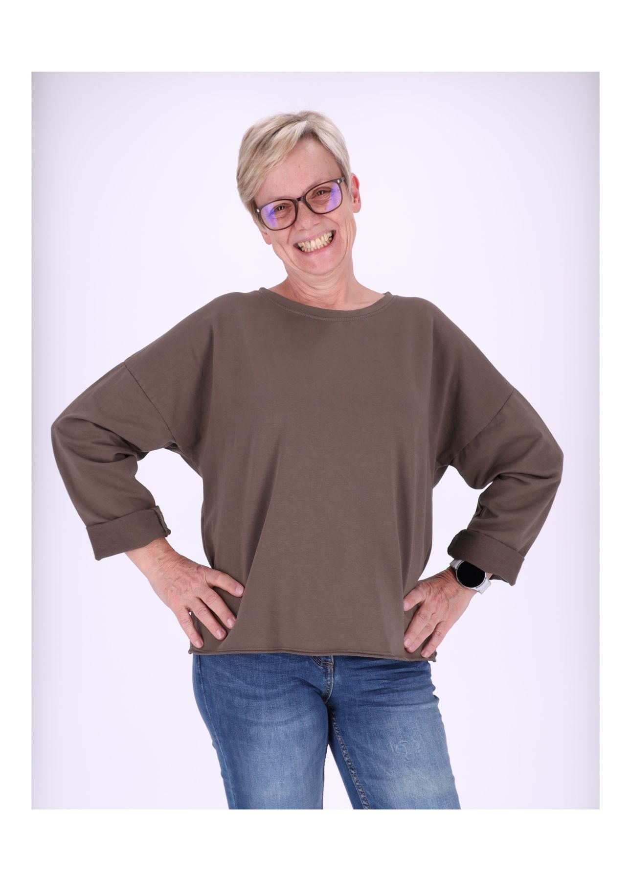 Sweatshirt Damen Raglanärmel