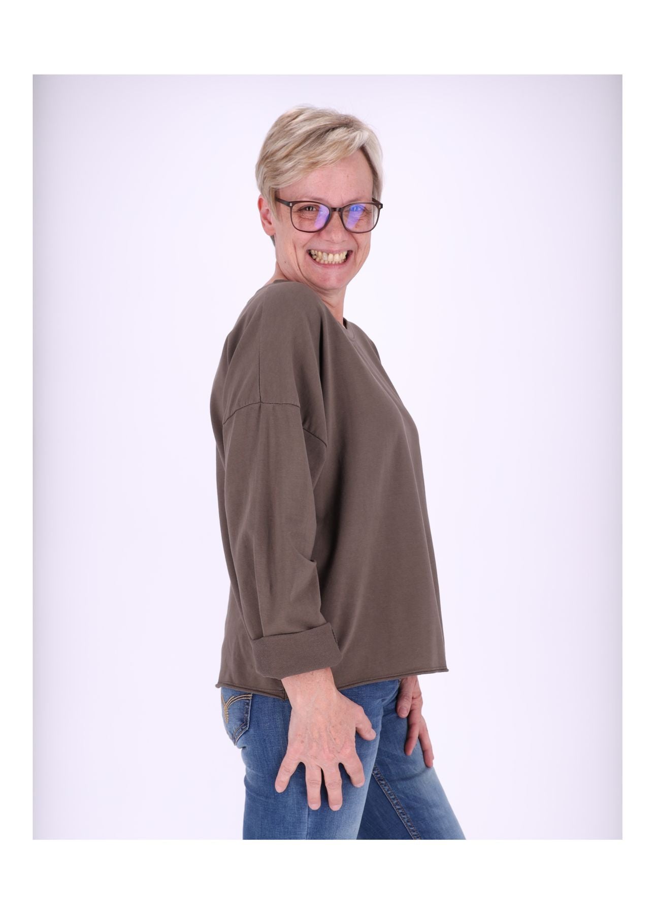 Sweatshirt Damen Raglanärmel